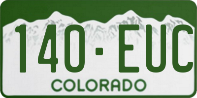 CO license plate 140EUC