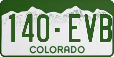 CO license plate 140EVB