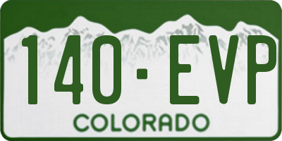 CO license plate 140EVP