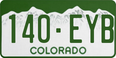 CO license plate 140EYB