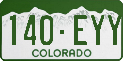 CO license plate 140EYY