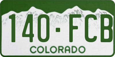 CO license plate 140FCB