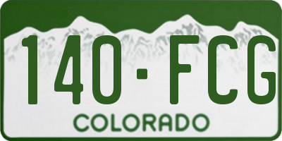 CO license plate 140FCG