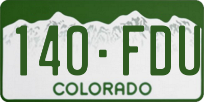 CO license plate 140FDU