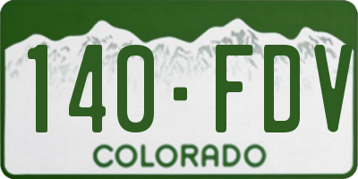 CO license plate 140FDV
