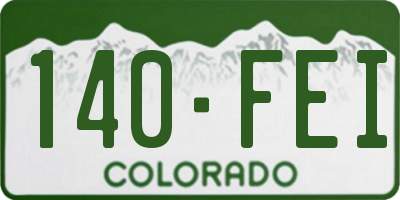 CO license plate 140FEI