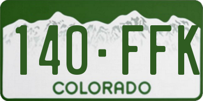 CO license plate 140FFK