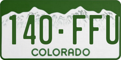 CO license plate 140FFU