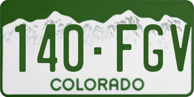 CO license plate 140FGV