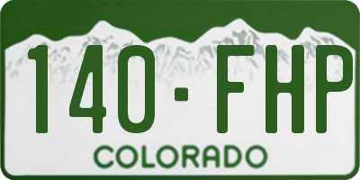 CO license plate 140FHP