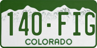 CO license plate 140FIG