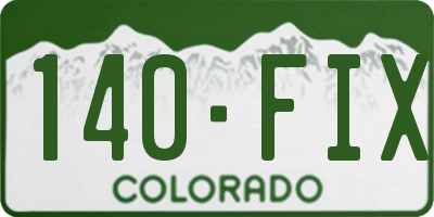 CO license plate 140FIX
