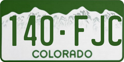 CO license plate 140FJC