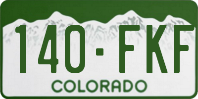 CO license plate 140FKF