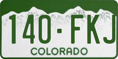 CO license plate 140FKJ
