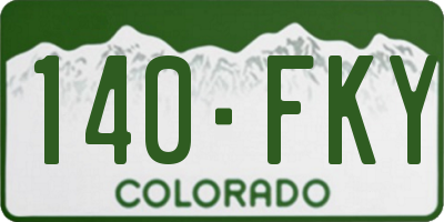 CO license plate 140FKY
