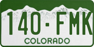 CO license plate 140FMK