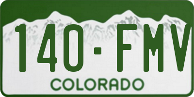 CO license plate 140FMV