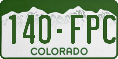 CO license plate 140FPC