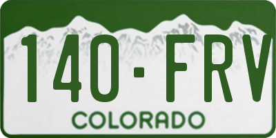 CO license plate 140FRV