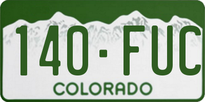 CO license plate 140FUC