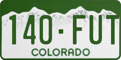 CO license plate 140FUT