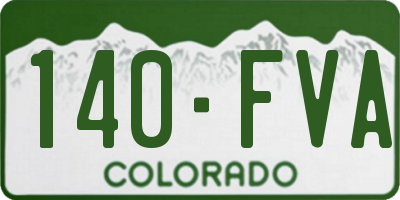 CO license plate 140FVA