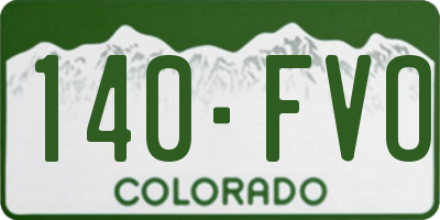 CO license plate 140FVO