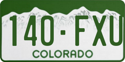 CO license plate 140FXU