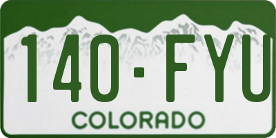 CO license plate 140FYU