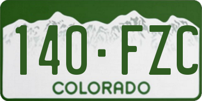 CO license plate 140FZC