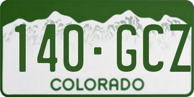 CO license plate 140GCZ