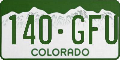 CO license plate 140GFU
