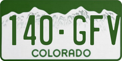 CO license plate 140GFV