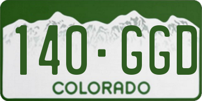 CO license plate 140GGD