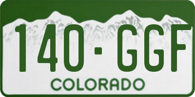 CO license plate 140GGF