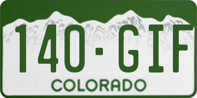 CO license plate 140GIF