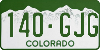 CO license plate 140GJG