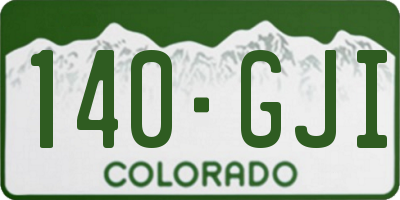 CO license plate 140GJI