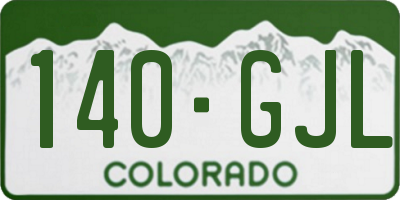CO license plate 140GJL