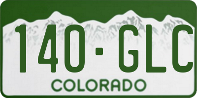 CO license plate 140GLC