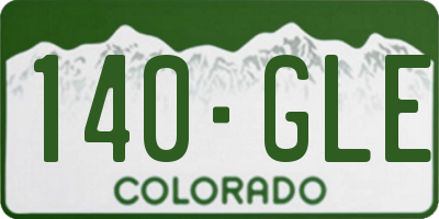 CO license plate 140GLE