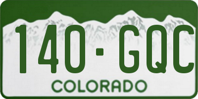 CO license plate 140GQC