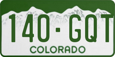 CO license plate 140GQT