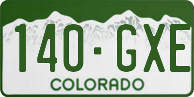 CO license plate 140GXE