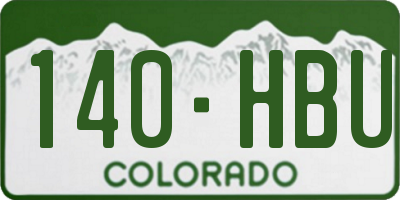 CO license plate 140HBU