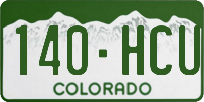 CO license plate 140HCU