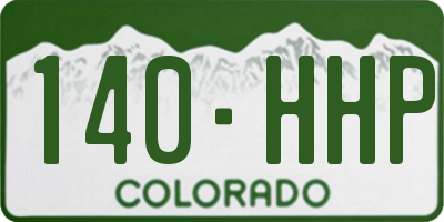 CO license plate 140HHP