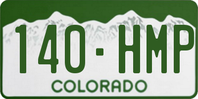CO license plate 140HMP