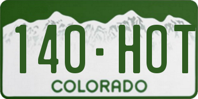 CO license plate 140HOT
